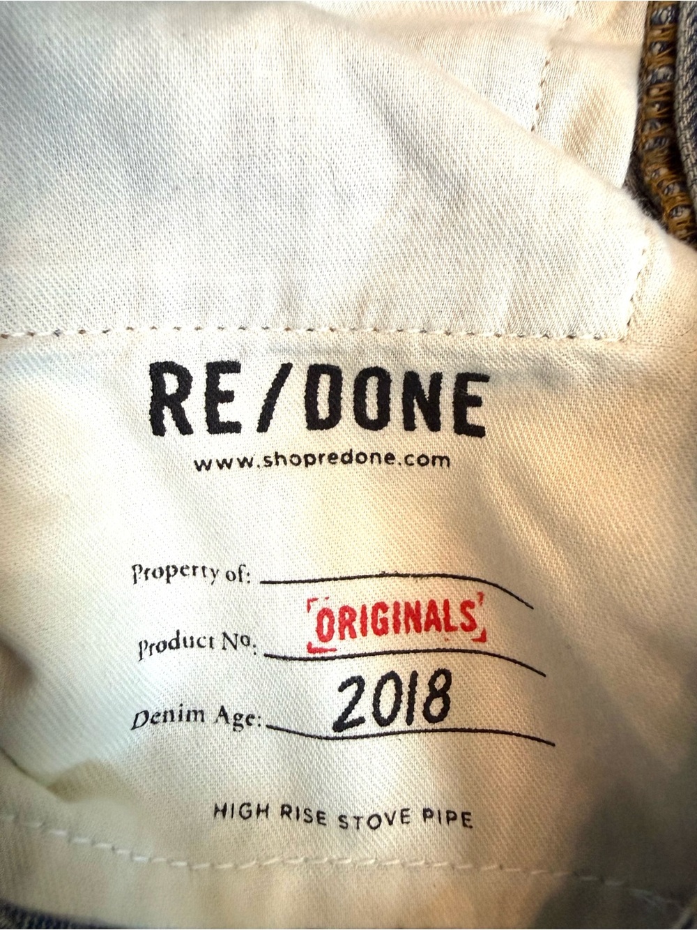 RE/DONE Originals Distressed Straight Leg Jeans Light Wash style # 188-3WSTV27 - Picture 11 of 15